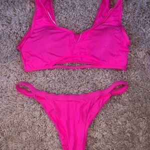 Hot pink bikini